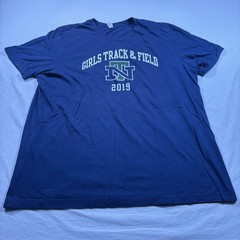 New Trier Girls Track Field 2019 T Shirt Navy Blue 2XL Athletic Event Tee