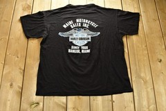 Harley Davidson T-Shirt 1980s Single Stitch 1Pc Black USA Free Ship