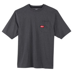 NEW Milwaukee 601G-XL Men’s Short-Sleeve Pocket T-Shirt Gray Heavy Duty XLarge