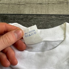 Vintage White Single Stitch T-Shirt Sheep 90s Retro Print Mens Large