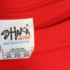 Shaka Active “Faith Over Fear” Long Sleeve T-Shirt Red 2XL 2TG Soft Spun
