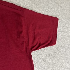Vintage Fruit of the Loom Best Maroon Red Plain Blank 50/50 Blend T-Shirt Large