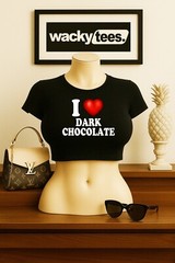 I Love Dark Chocolate I Heart Funny Adult Humor Graphic Tee Shirt
