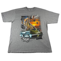 Shaka CALIFORNIA LOWRIDER T-shirt Cali Style Low Rider Urban Streetwear Men’s XL