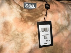 CSG Tied & Dyed Shirt Size Medium (Cloud WH/PK) #1801835 Tie-Dye