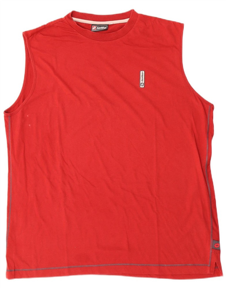 Lotto Mens Vest Top 2XL Red Cotton ER06