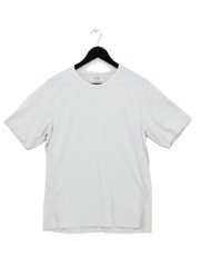 Uniqlo Men’s T-Shirt M White Polyester with Polyamide Basic