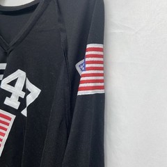Donald Trump 3/4 Sleeve V Neck Shirt 45/47 American Flag XXL L15