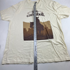 Vtg Glen Campbell Goodbye Tour T Shirt Mens 2XL (48″) Cream Country Music Tee