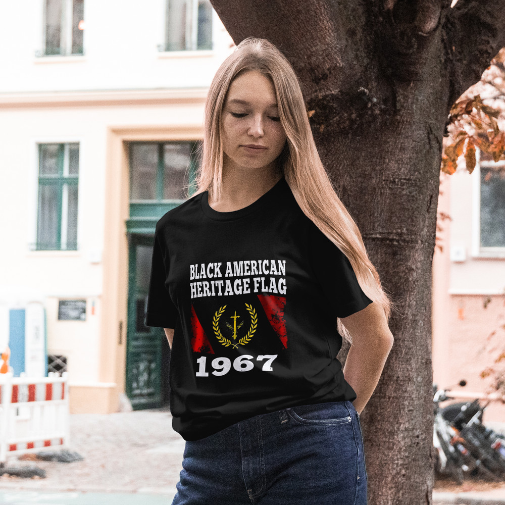 Black American Heritage Flag 1967 T-Shirt Cultural Pride Graphic Tee