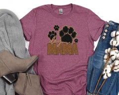 Dog Mama Shirt Fur Mama Dog Lover Tee Animal Lover T-Shirt Paw Shirt