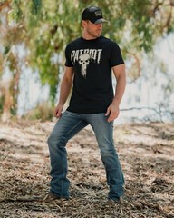 Howitzer Style Men’s T-Shirt PATRIOT MFG Black Military Grunt MFG S -5XL