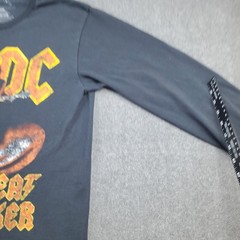 Vintage Style ACDC AC-DC Heat Seeker T-Shirt MENS Medium Black Long Sleeve