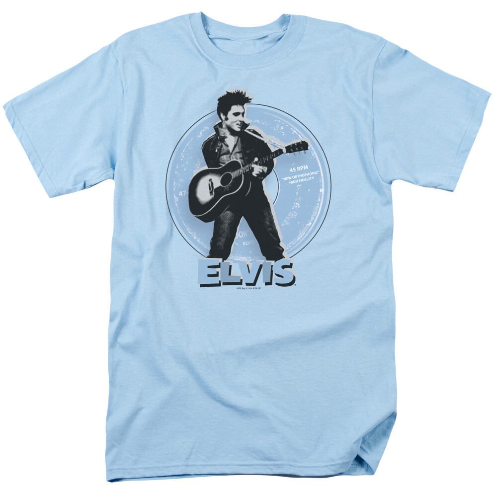 ELVIS PRESLEY 45 RPM Licensed Adult Men’s Graphic Tee Shirt SM-3XL