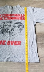 VTG Gray Marled Political Leaders Fascism TShirt Sz M? Game Over History FLAWS