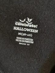 Halloween T Shirt Black Skeleton Bones Spooky Cool Kewl Size M 38-40