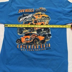 RPM Offroad Ensenada Baja 500 Miles Racing Men’s Blue Tee L Double-Sided