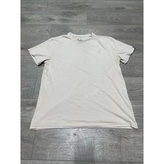 Psycho Bunny Beige V-Neck T-Shirt Medium – Embroidered Logo Short Sleeve Tee