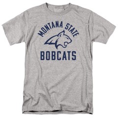 Montana State University Adult T-Shirt One Color Logo, Athletic Heather, S-5XL