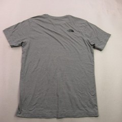 The North Face Men’s Gray Graphic Logo Slim Fit Short Sleeve Pocket T-Shirt Size