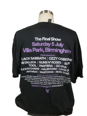 Back To The Beginning Birmingham July 5 2025 Sabbath Ozzy Graphic T-Shirt 2XL XX
