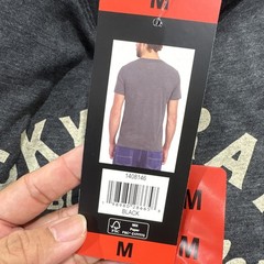 Lucky Brand Men’s Black Cotton Knit Graphic Logo Crew Neck Tee Short Sleeve M