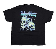 Rick & Morty Adult Swim Cartoon Network Black Short Sleeve T-Shirt Size 2XL