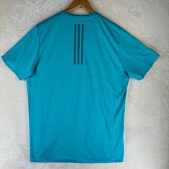 Adidas Running Supernova Men’s Size L Solid Turquoise Stretch Crew-Neck T-Shirt