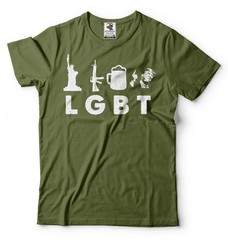 LGBT Shirt Liberty Guns Beer Trump T-Shirt Funny Patriotic T-Shirt Trump Shirts