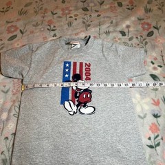 Vintage 2004 Disney Mickey Mouse T-Shirt XS Patriotic Americana 4th of July Y2K