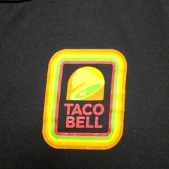Taco Bell Logo Graphic Tee Mens Black XL Cotton Casual Fast Food T-Shirt