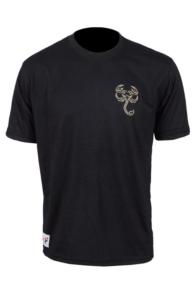 Scorpion Print T-Shirt Mens Branded Comfortable High Quality Fabrics Large BLK