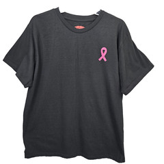 Cancer Awareness Unisex T-Shirt I wear pink for her Black Live Breathe Fight XL