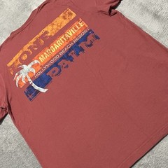 Margaritaville T Shirt Mens L Red Lone Palm Hollywood Beach Resort Tee