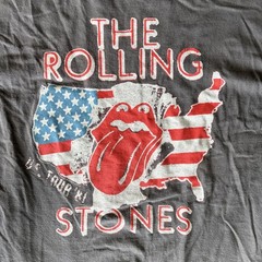 Junk Food Tees Rolling Stones Graphic Tee Shirt Size XL Gray Band Tour Style