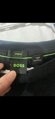 Hugo Boss Green Label Shirt Black White Men’s Size L Logo Spell Out Short Sleeve