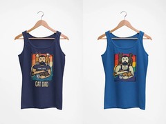 personalized cat daddy inner peace tank top