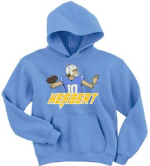 Justin Herbert Los Angeles Chargers LA Pic CREW HOODED SWEATSHIRT