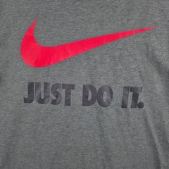 Nike Just Do It Graphic T Shirt Mens XXL Gray Red Nike Swoosh Athletic Workout