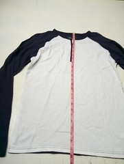 Blue Gear Apparel Long Sleeve Henley T-Shirt White & Navy Size Small New