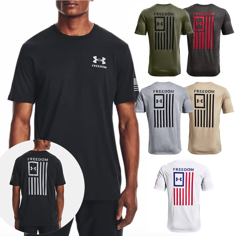 Under Armour Men’s T-Shirt UA Freedom Flag Athletic Short Sleeve Tee 1370810