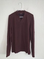 Kit & Ace Cowl Neck Shirt, Men’s Medium?, Dark Red