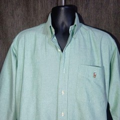 Ralph Lauren BLAKE Cotton Button-Down Shirt S Light Green For 14Y+ Japan