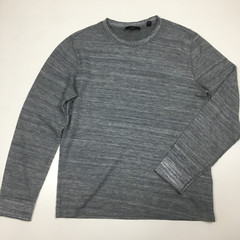 VINCE Marled Blue/Gray’ish White Long Sleeve Ribbed Shirt Mens sz Small/XS
