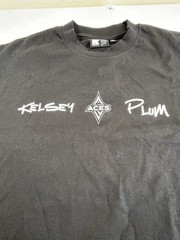 Kelsey Plum Los Angeles Sparks round21 Boxy Signature Name & Number Shirt Sz LG