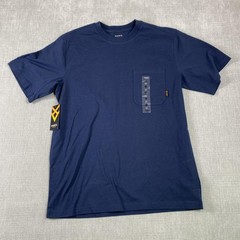 HAWX Shirt Mens Medium Blue Pocket Work Gear Cotton Crewneck Tee Workwear