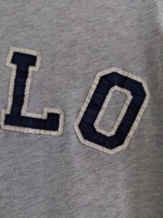 Polo Ralph Lauren Mens T Shirt Size Medium Logo Letter Design Grey 100% Cotton