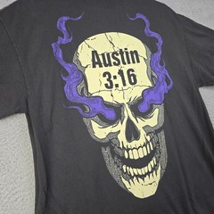 WWE WWF Wrestling Stone Cold Steve Austin Shirt Mens Large GRAY 3:16 Skull NWT B