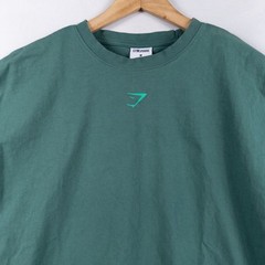 Gymshark T-Shirt Adult Medium Green Graphic Logo Short Sleeve Cotton Gym Workout