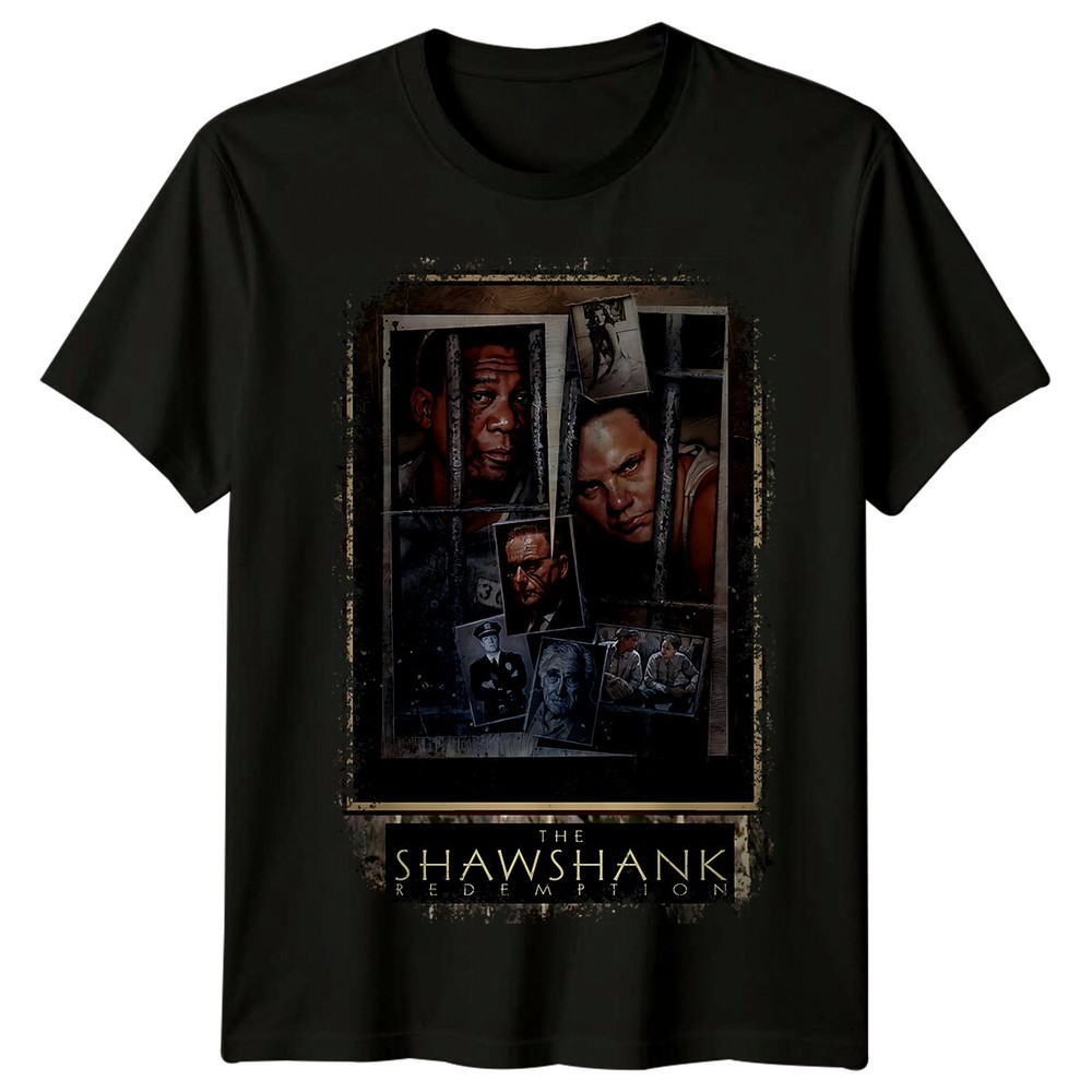 The Shawshank Redemption (1994) Movie Poster Inspired T-Shirt Retro Tee Unisex